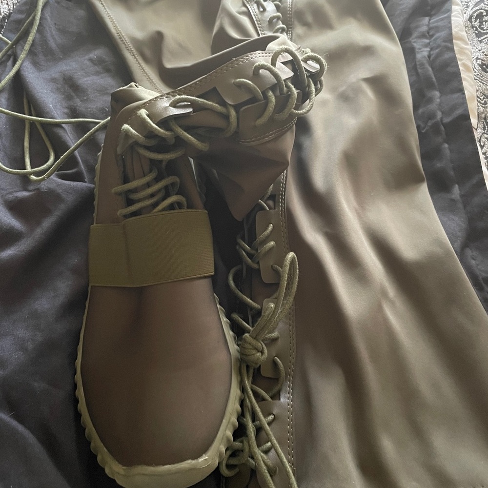 Thigh high Olive boots